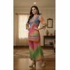 Multicolor Bandhani Kurta & Palazzo Set with Mirror and Coin Lace Work – Festive Fusion - Rajni Collection