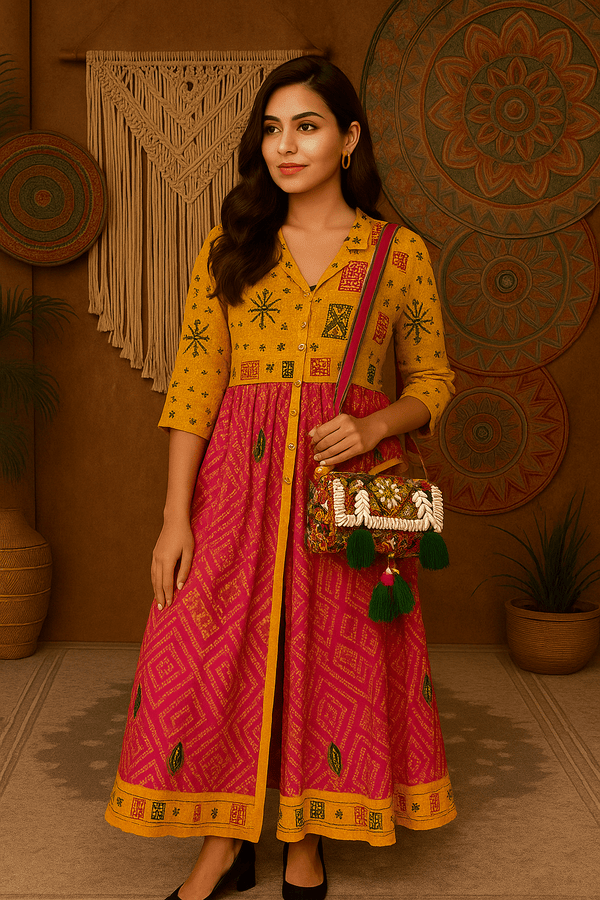 Multicolor bandhini bag - Rajni Collection
