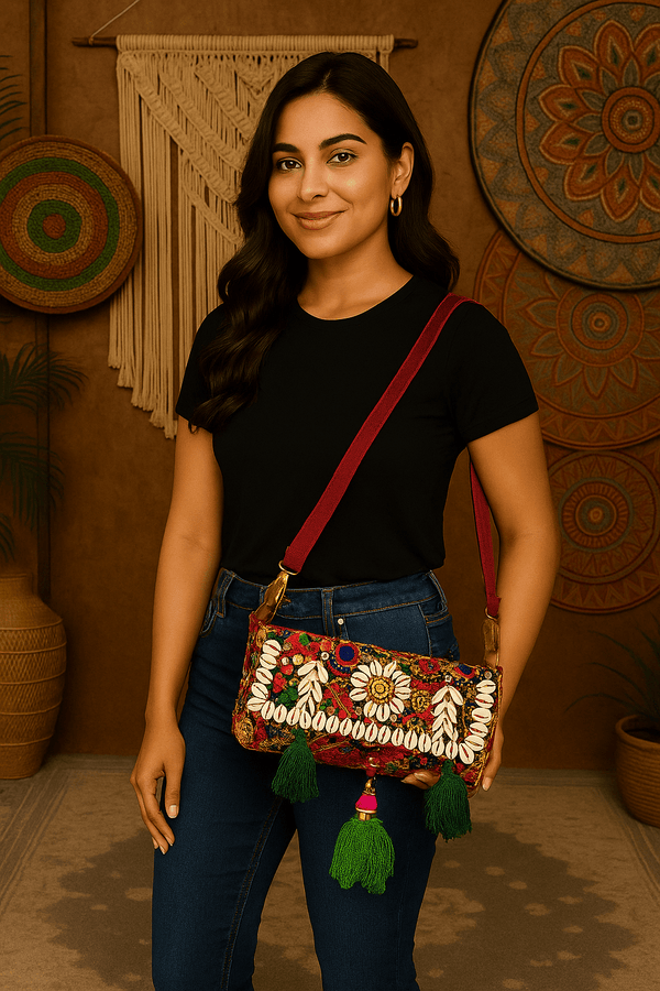 Multicolor bandhini bag - Rajni Collection