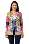 Multicolor Patchwork Mirror Work Blazer – Boho Chic Statement Jacket - Rajni Collection