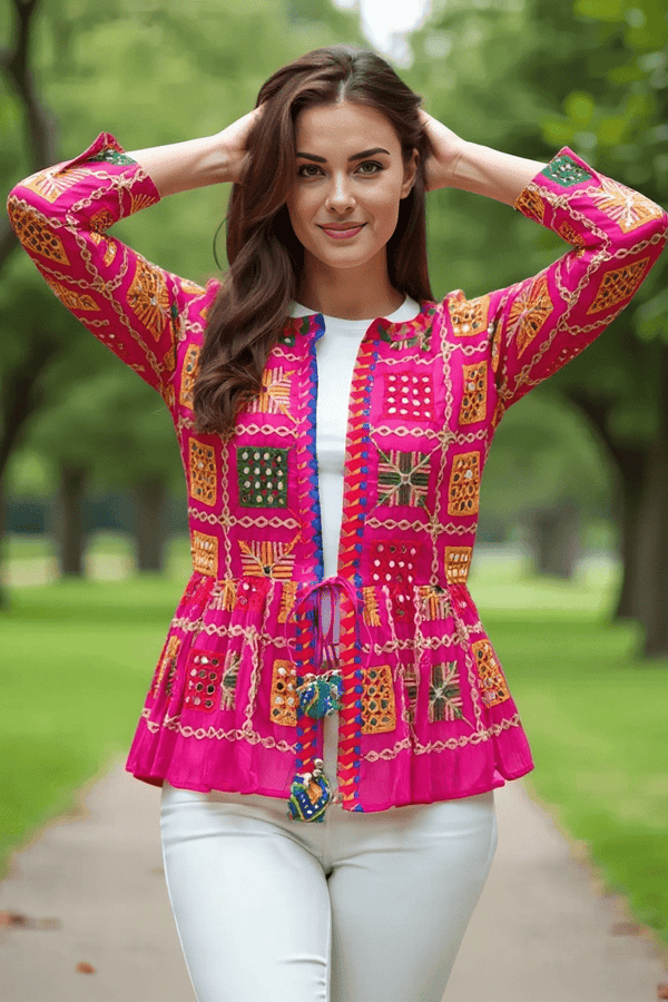 Phulkari Embroidered Boho Top - Rajni Collection