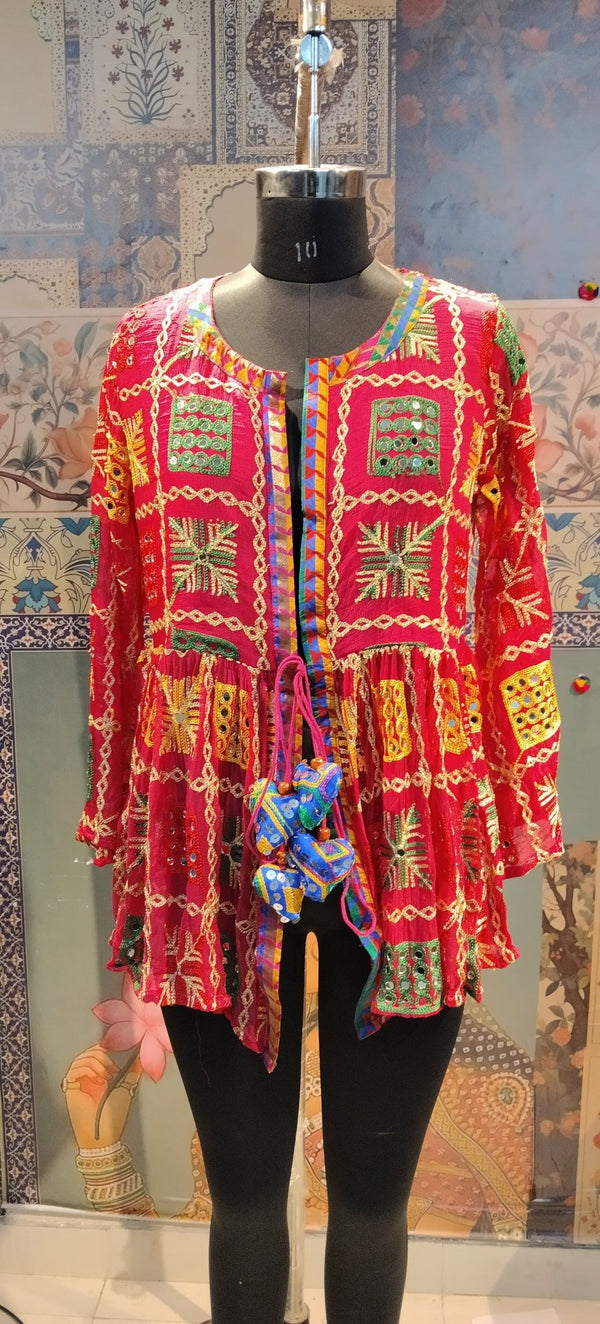 Phulkari Embroidered Boho Top - Rajni Collection