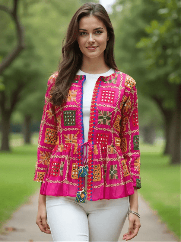 Phulkari Embroidered Boho Top - Rajni Collection
