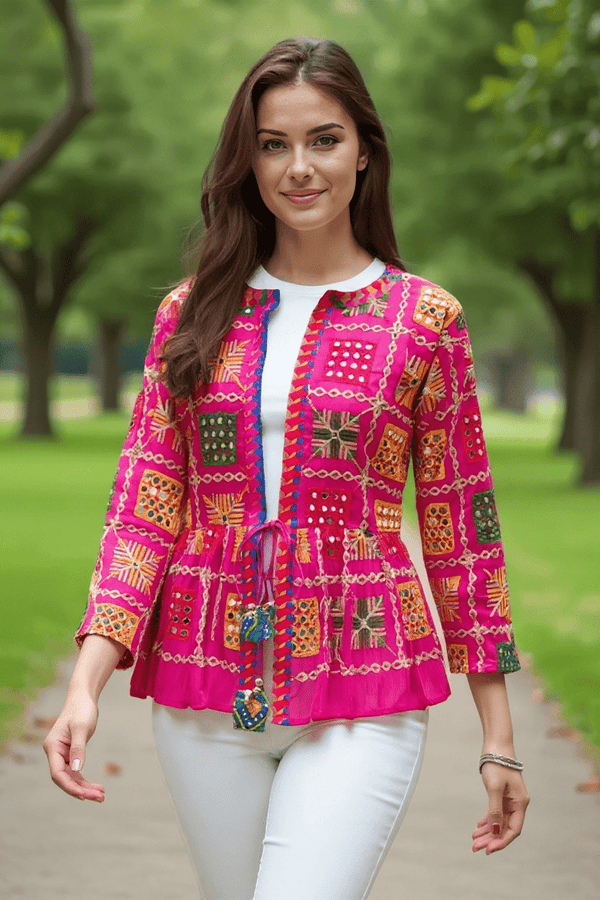 Phulkari Embroidered Boho Top - Rajni Collection