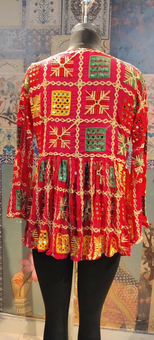 Phulkari Embroidered Boho Top - Rajni Collection