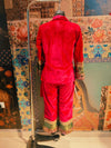Pink Velvet Co - ord Set with Embroidered Borders – Festive Luxe Wear - Rajni Collection
