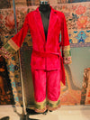 Pink Velvet Co - ord Set with Embroidered Borders – Festive Luxe Wear - Rajni Collection
