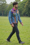 Handcrafted Mirror Work Denim Jacket