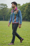 Handcrafted Mirror Work Denim Jacket
