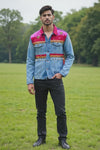 Embellished Denim Fusion Jacket with Rajasthani