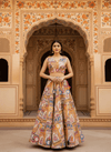 Rajasthani Pichwai Print Lehenga Set Handcrafted Mirror Work & Blouse - Rajni Collection