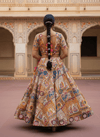 Rajasthani Pichwai Print Lehenga Set Handcrafted Mirror Work & Blouse - Rajni Collection