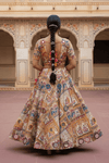 Rajasthani Pichwai Print Lehenga Set Handcrafted Mirror Work & Blouse - Rajni Collection