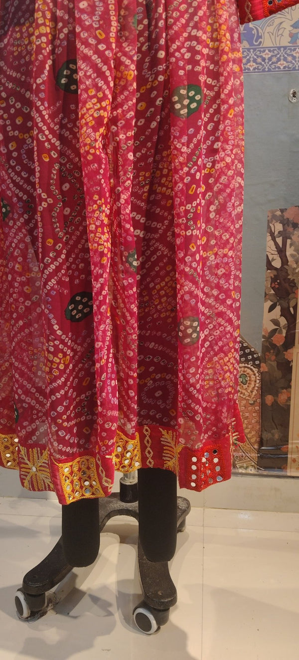 Rani Bandhej Phulkari Shrug - Rajni Collection
