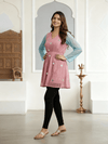 Two - Tone Shimmer Tunic with Sequin Detailing – Festive Fusion Wear - Rajni Collection