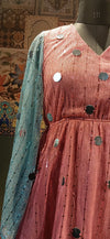 Two - Tone Shimmer Tunic with Sequin Detailing – Festive Fusion Wear - Rajni Collection