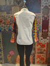 White Handcrafted Patchwork Shirt with Artistic Hand Embroidery – Boho Fusion Wear - Rajni Collection
