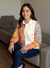 White Handcrafted Patchwork Shirt with Artistic Hand Embroidery – Boho Fusion Wear - Rajni Collection