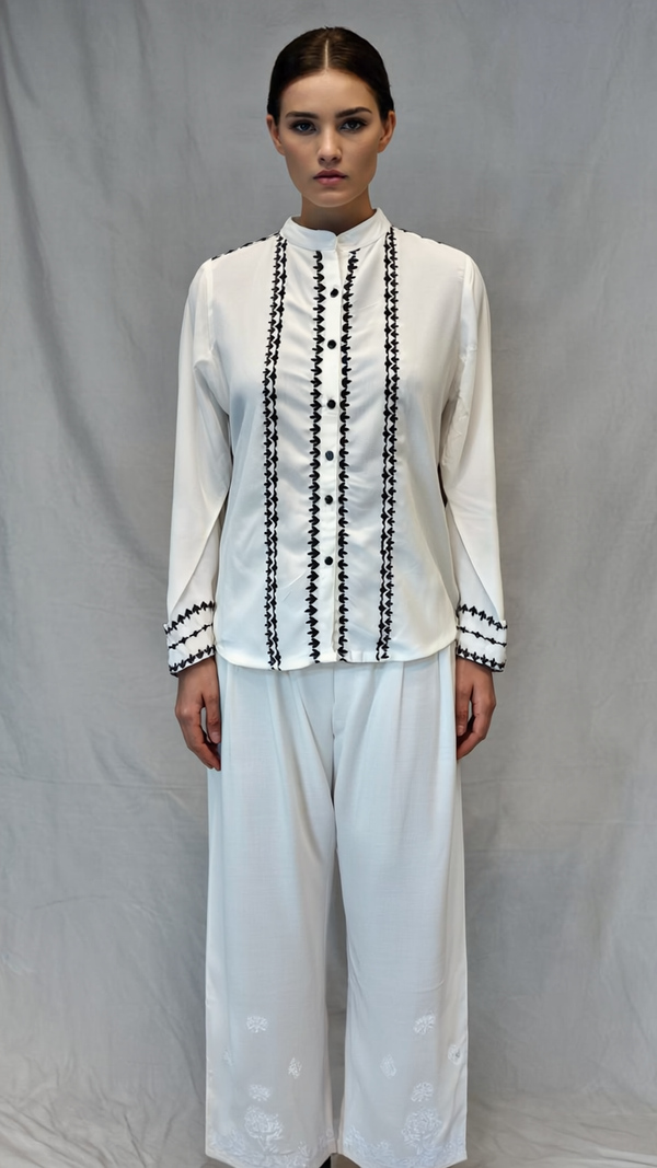 Pure Charm – White Casual Wear Top
