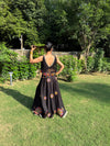 Black Mirror Work Tassel Lehenga Set
