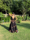 Black Mirror Work Tassel Lehenga Set