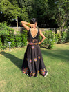 Black Mirror Work Tassel Lehenga Set