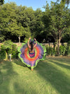 Multi-Color Bandhini Layered Skirt with Tassel