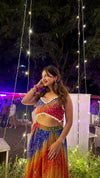 Rainbow Bandhani Skirt & Blouse Set