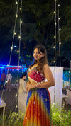 Rainbow Bandhani Skirt & Blouse Set