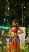 Rainbow Bandhani Skirt & Blouse Set