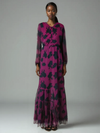Purple Haze – Flowing Floral Chiffon Dress