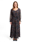Celesté Noir – Chiffon Floor-Length Dress