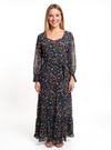 Celesté Noir – Chiffon Floor-Length Dress