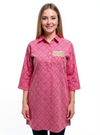 RosyEase – Cotton Pink Kurta with Pockets
