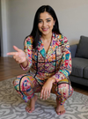 Vibrant Boho Artisanal Twin Set with Mirrorwork & Patch Embroidery