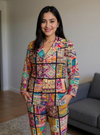 Vibrant Boho Artisanal Twin Set with Mirrorwork & Patch Embroidery