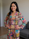 Vibrant Boho Artisanal Twin Set with Mirrorwork & Patch Embroidery