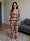 Vibrant Boho Artisanal Twin Set with Mirrorwork & Patch Embroidery