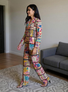 Vibrant Boho Artisanal Twin Set with Mirrorwork & Patch Embroidery