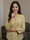 Bright Yellow Cotton Kurti for Women – Elegant Everyday Ethnic Wear