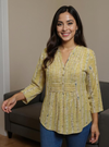 Bright Yellow Cotton Kurti for Women – Elegant Everyday Ethnic Wear