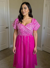 Elegant Long Pink Dress for Women – Flowy & Feminine Ethnic Charm
