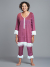 Pink Kurta Set with Flared Sleeves – Elegant & Comfortable Ethnic Wear