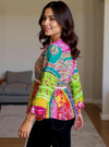 Boho Multicolor Mirror Work Peplum Kurti