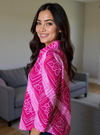 Pink Bandhani-Inspired Button Down Shirt
