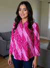 Pink Bandhani-Inspired Button Down Shirt