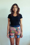 Gypsy Boho Patchwork Embroidered Shorts Mirror Work – Festival & Casual Wear