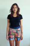 Gypsy Boho Patchwork Embroidered Shorts Mirror Work – Festival & Casual Wear