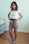 Gypsy Boho Patchwork Embroidered Shorts Mirror Work – Festival & Casual Wear