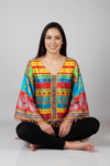 Multicolor Bandhani Print Kaftan Top